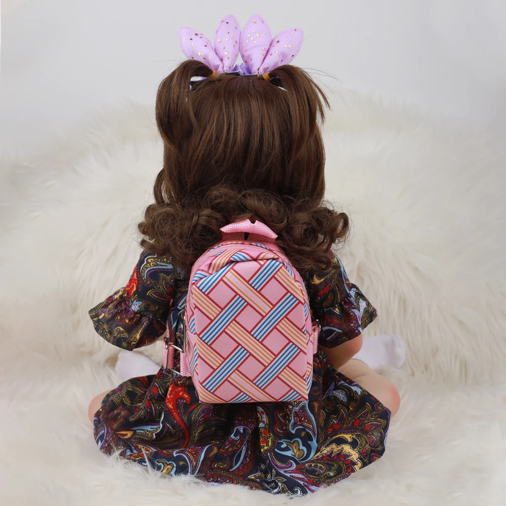 Прекрасная кукла-Реборн 48 см силиконовая полное тело Реалистичная принцесса 18