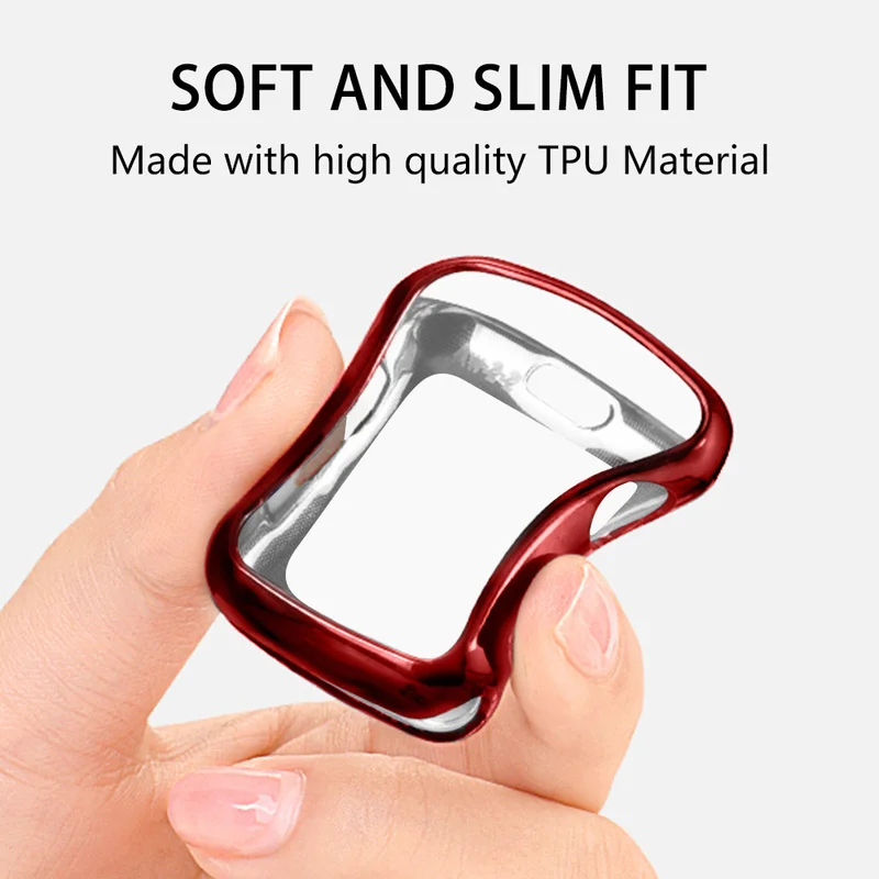 Soft TPU Plating Silicone Watch Case for Apple 40mm 44mm 42mm 38mm For IWatch Series 1 2 3 4 5 Anti-fall Protection Cover | Наручные часы