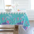 137*213 см русалка одноразовые Скатерти фламинго на свадьбу, день рождения, покрытие стола с День рождения Декор для маленькой девочки Настольный Декор