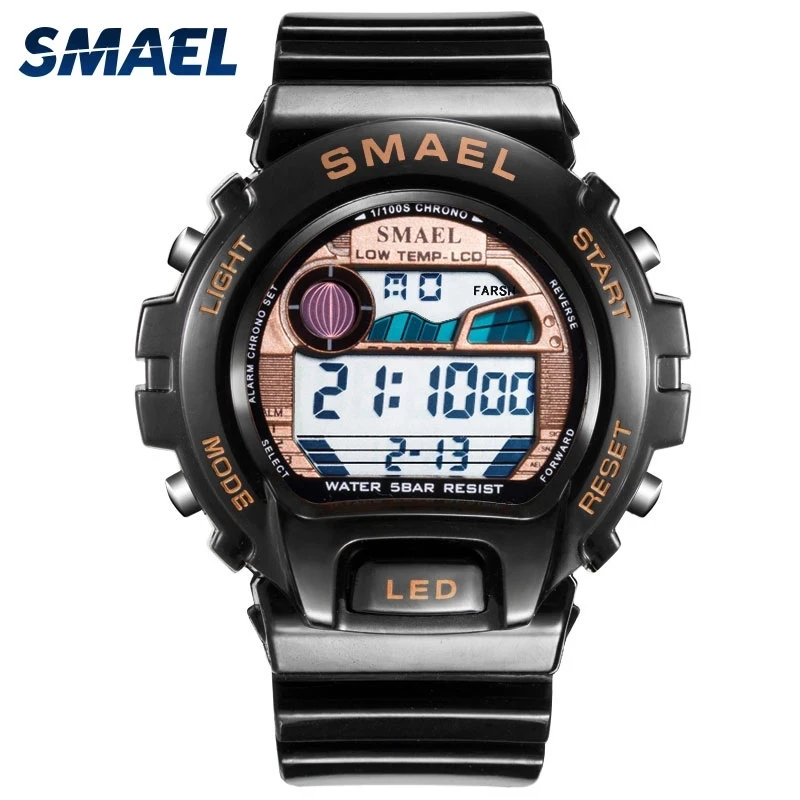 

SMAEL Sports Men's Watch Casual Digital Watch Automatic Date Update Stopwatch Timer Waterproof And Shatter-Resistant