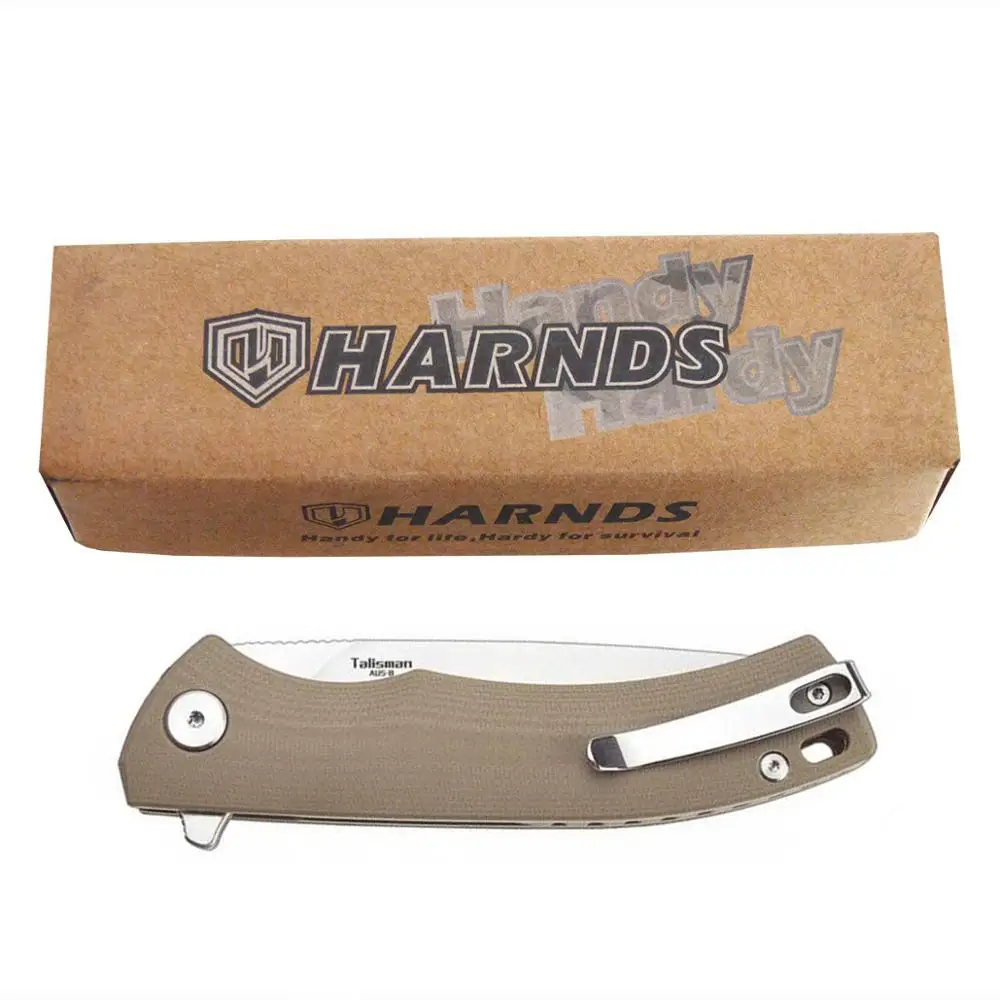 Нож Harnds CK9168 Talisman складной Клинок с ручкой G10 Sandvik 14C28N подшипник 60HRC для