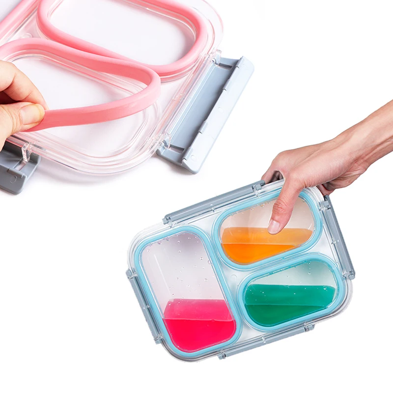 Герметичный Ланч-бокс с раздельными отделениями коробка для школьных бенто