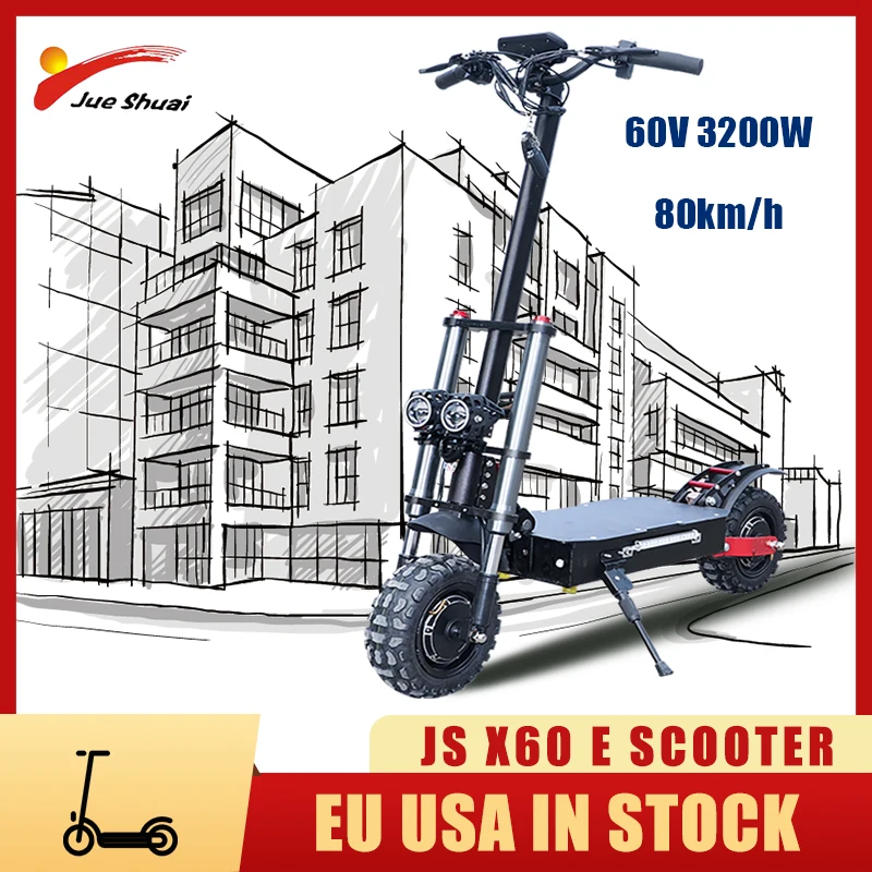 Günstig Faltbare Elektrische Roller Elektrische Roller Erwachsene Mit Sitz High Power 60V 3200W Schnelle Geschwindigkeit 80 Km/h In EU UNS RU Keine Steuer CE