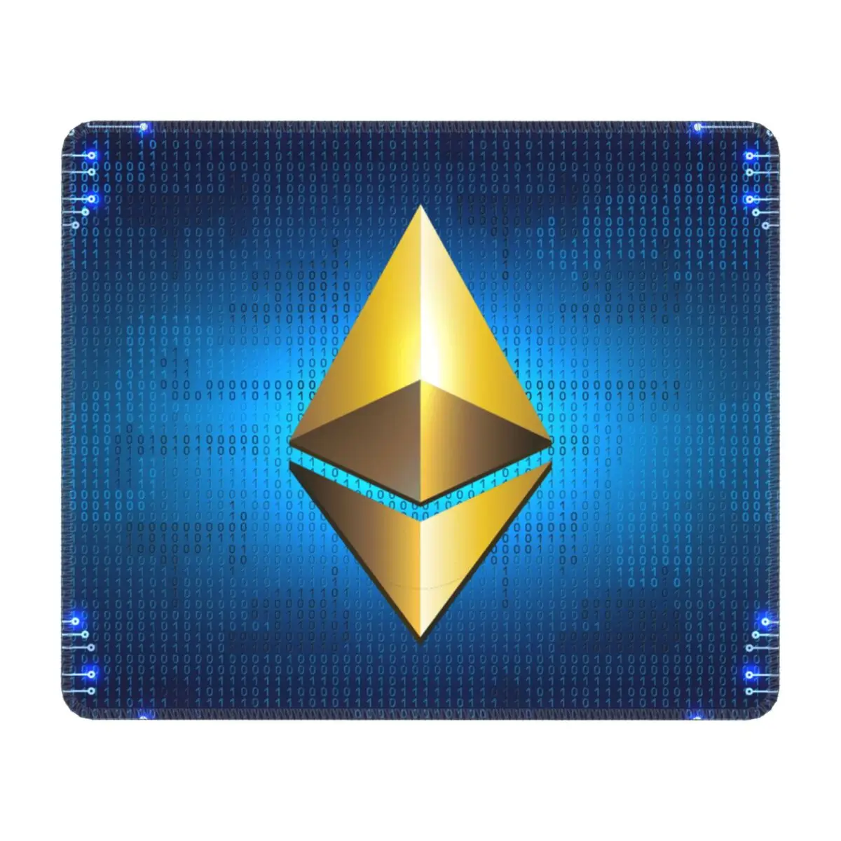 

Ethereum Computer Binary Code Mouse Pad Square Anti-Slip Rubber Mousepad for Gamer Computer PC Bitcoin Blockchain DeskMouse Mat