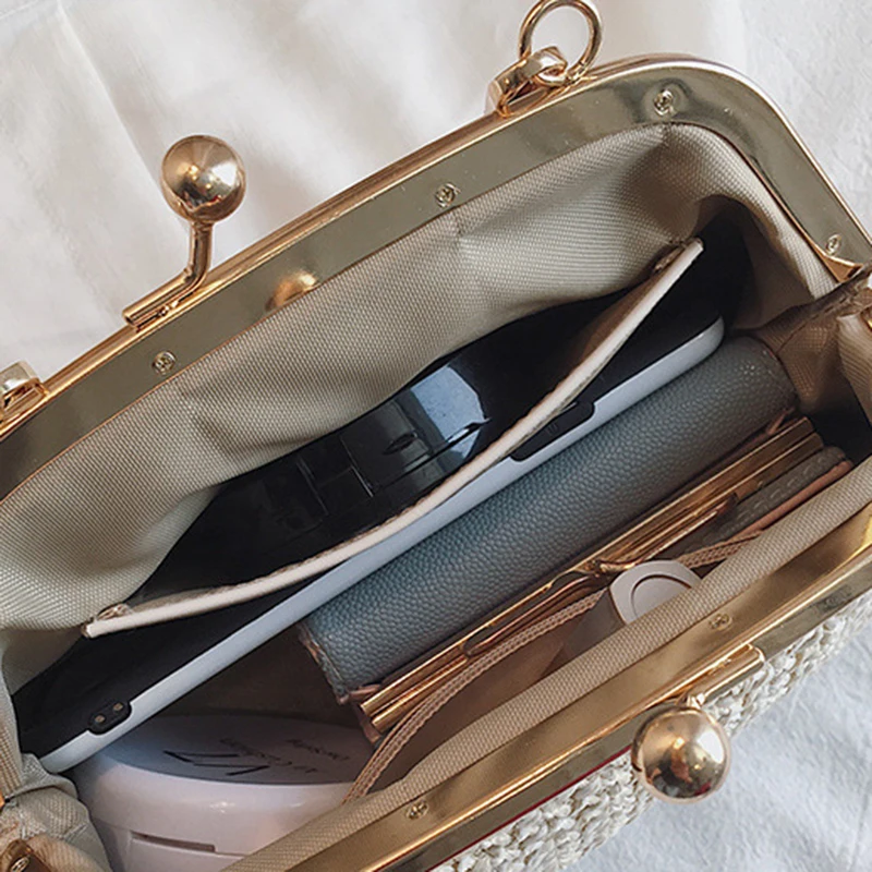 Новая летняя женская пляжная Соломенная сумка-мессенджер 2019 Вышивка богемный