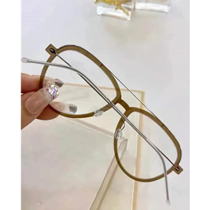 Оправа для очков от близорукости титановая без винтов 6547 | Аксессуары одежды