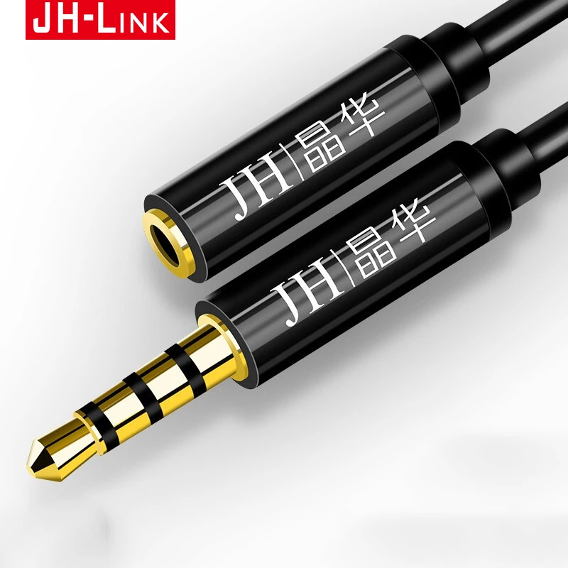 

JH-LINK Jack 3.5 Aux Extension Cable for Car Laptop Mini PC TV Xiaomi Huawei Stereo 3.5 mm Jack Headphone Speaker Cable Auxiliar