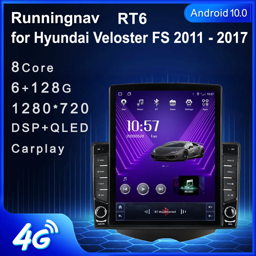 Автомагнитола Tesla для Hyundai Veloster FS мультимедийная стерео-система на Android 9 7 с