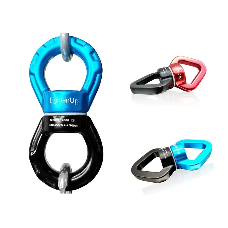 

Hammock Buckle Swing 360° Rotation Swivel Hook 7075 Aluminum Alloy 30KN Carabiner Swivel Hooks