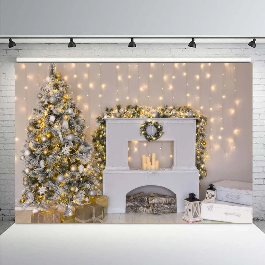 Рождественские украшения для дома Рождественский фон дерево свеча подарок