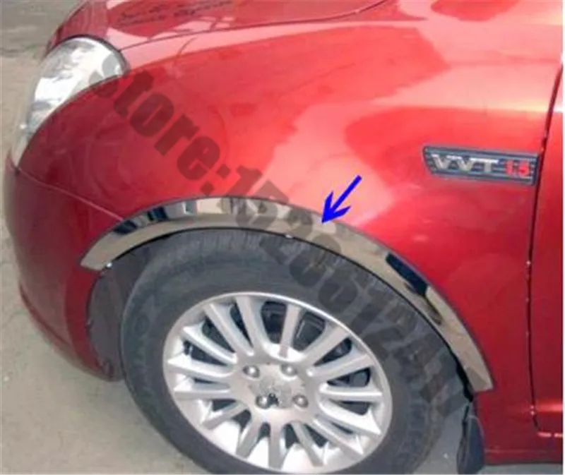 

for Suzuki SX4 Swift Liana Car styling Stainless steel car wheel eyebrow trim strip trim 4PCS