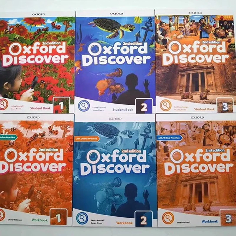 6PCS Oxford Discover 2nd Edition Level 4-6 Student Book + Workbook English Learning Textbook Children Age 7-16 Years Libros spencer david gateway b1 student s book premium pack 2nd edition