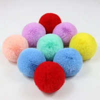 faux rabbit fur ball 8cm pompom pompon fur ball for keychain tassel diy bag charms with fluffy ponpones
