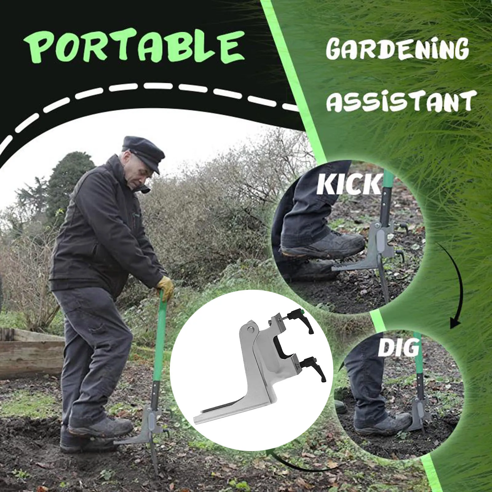 

Вспомогательное средство для прополки ног, портативный садовый ассистент, для резки кромок газона, для экономии труда, для садоводства