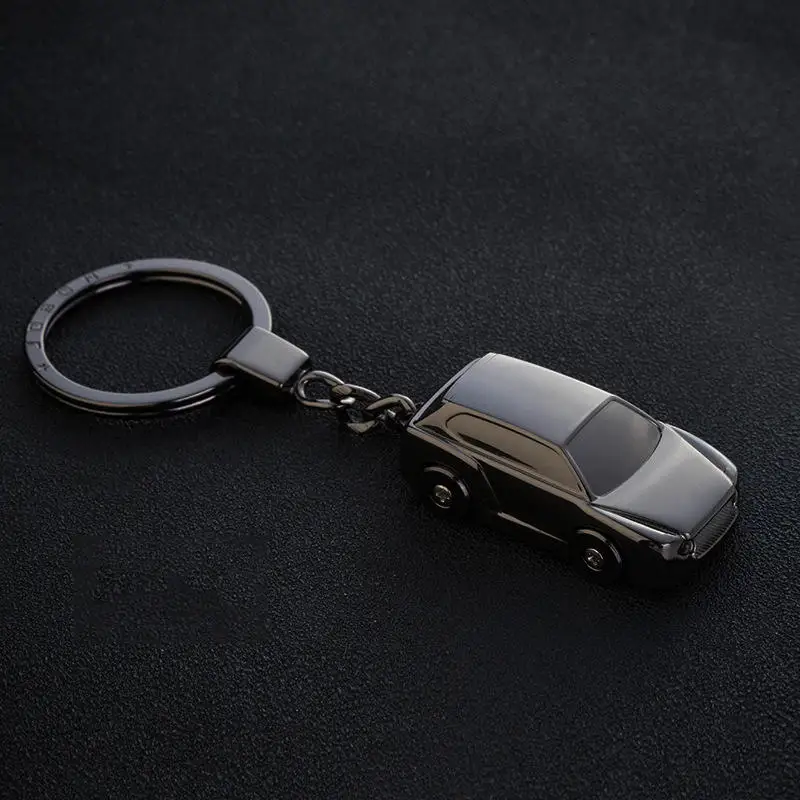 Автомобильный брелок для ключей, подвеска, авто стиль для Volkswagen Golf Tiguan Chevrolet Cruze Buick Regal Gs, держатель для ключей, светодиодный светильник - Название цвета: Black with box
