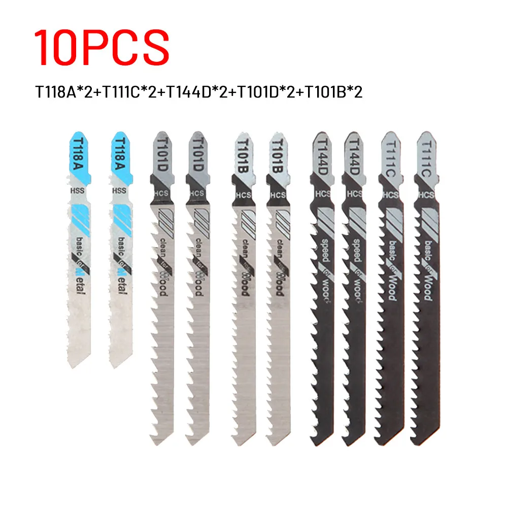 

For Metal Wood Jigsaw Blades Pack T-Shank T118A T144D T111C T101B T101D