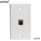 Американский стандарт CAT.8 RJ45 настенная панель Facepalte с Keystone CAT 8 Jack LAN для 40 ГБ Сетевой Розетки белого цвета