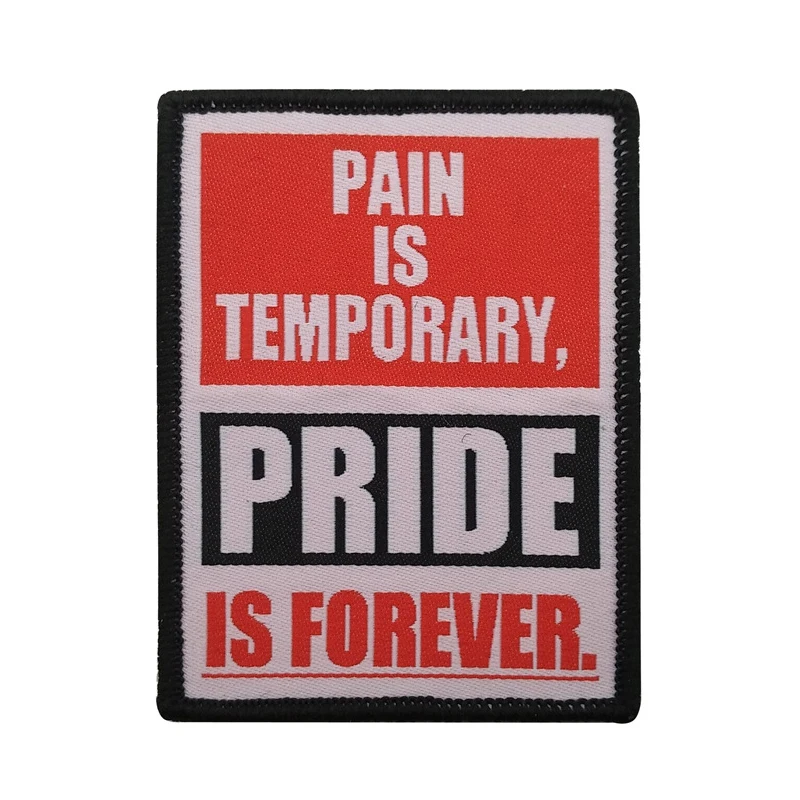 Военный Патч боль Временная гордость навсегда тканая Ткань DIY патч повязки