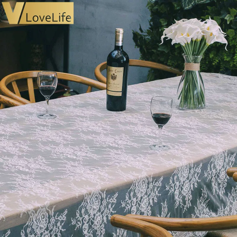 Скатерть Свадебная с цветочным узором 150 х300 см|Украшения своими руками для