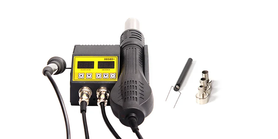 220 V/110 в ЕС/США Plug пик Мощность 700 W, Портативный BGA паяльная станция горячего воздуха Тепловая пушка 8858DP лучше 858D 858 8586 850