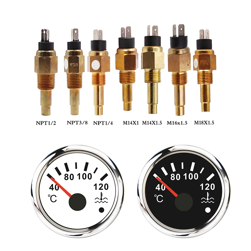 Горячая Распродажа 52 мм Датчик температуры воды 40-120 ℃ с датчиком для автомобиля