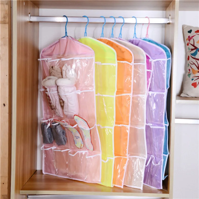 16 карманов настенный шкаф повесить Органайзер мелочи украшения сумки для