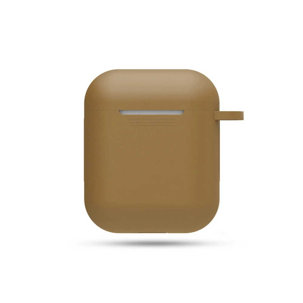 light coffee Чехол для наушников для Apple AirPods, чехол, настоящие беспроводные Bluetooth наушники для Air Pods, защитный чехол, аксессуары для AirPod - Цвет: light coffee