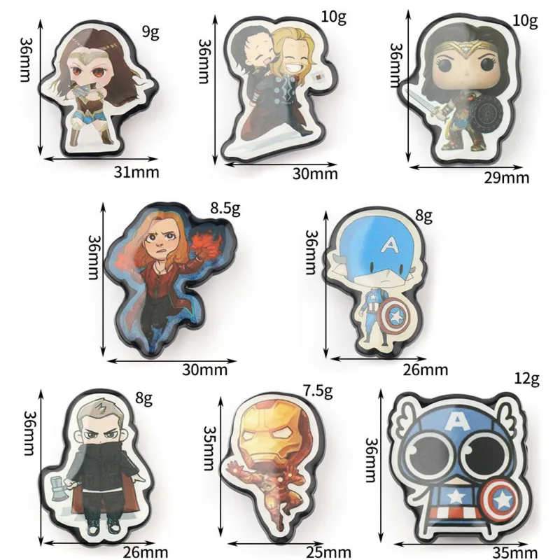 Мультфильм Мстители Броши с персонажами для женщин милый Raytheon Железный человек