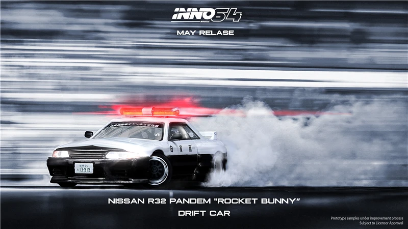 

INNO 1:64 NISSAN SKYLINE GT-R (R32) PANDEM Японская полиция Inno64 модель автомобиля