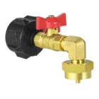 Угловой адаптер QCC1 для заправки пропана, латунный регулятор с регулирующим клапаном ВКЛ.ВЫКЛ., LP, для заправки газа, для кемпинга, барбекю, гриля, цилиндр с резервуаром 1 фунт.