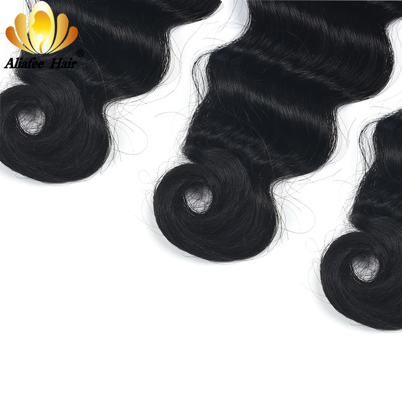 Aliafee волосы свободные глубокие волнистые пучки бразильские пряди человеческие