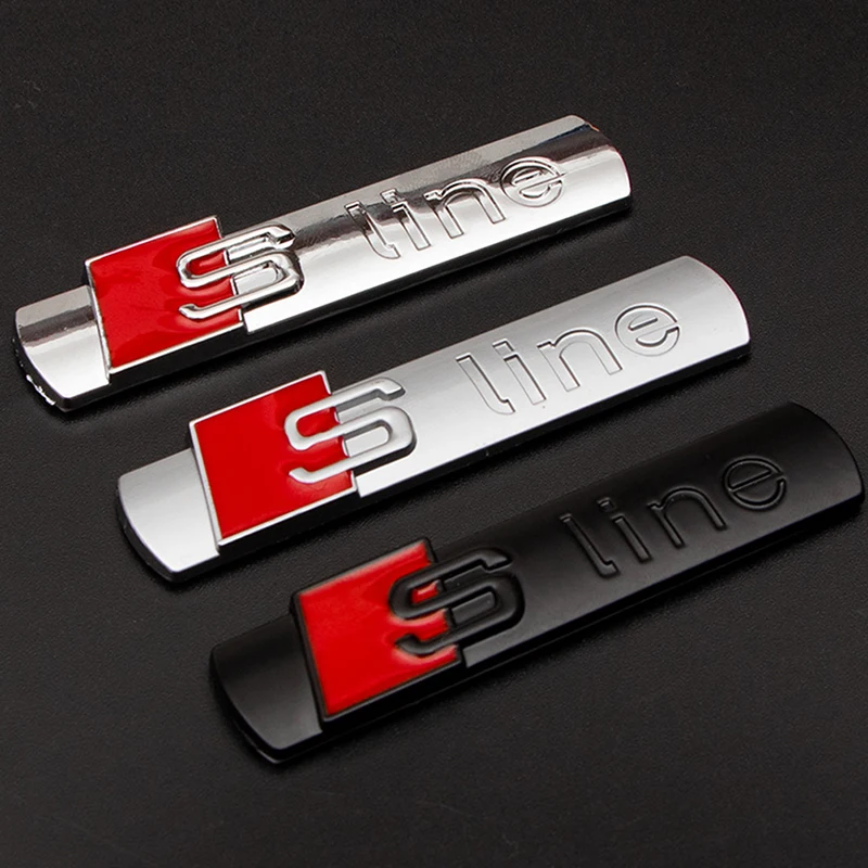 

1PC S Line Car Front Grille Badge Emblem Grill Suitable For All Models Material Is ABS+Metal
