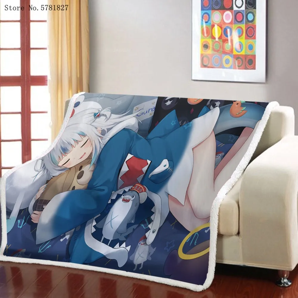 Мультяшное одеяло из шерпы с аниме Привлекательное Женское 3D принтом красивое