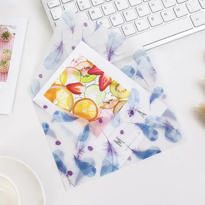 3 шт./упак. красивый цветок серная кислота бумажная открытка Подарочный конверт