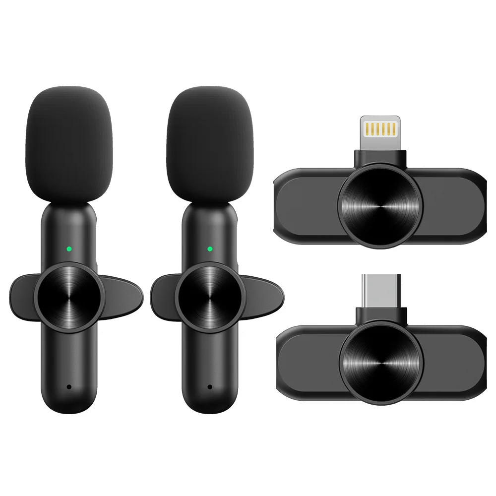 Беспроводной мини-микрофон на лацкане с зарядным чехлом портативный петличный