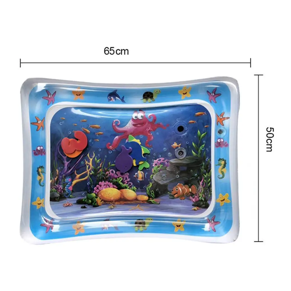 

Cartoon Inflatable Water Mat Infant Toddler Growth Stimulate Tummy Time Play Pad Cartoon Design Inflatable Growth Stimulation