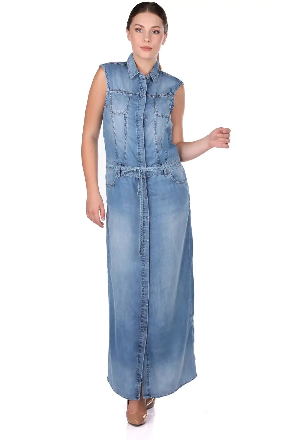 

Women's Button Long Dress