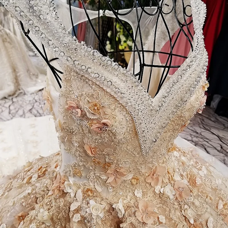 LS01474 роскошное золотое шампанское для взрослых с V образным вырезом красочные 3d