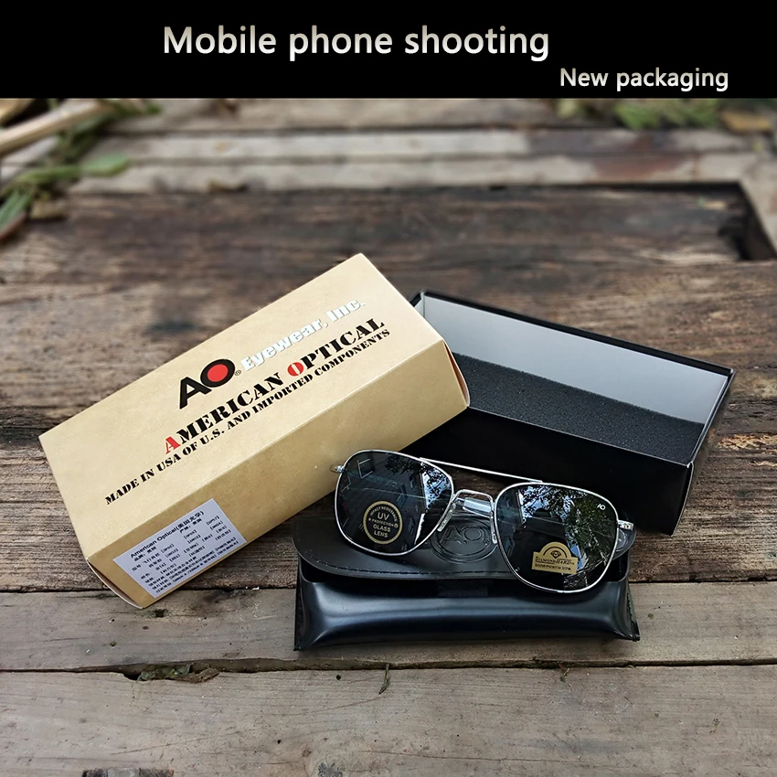 Американские Оптические солнцезащитные Стекло es Для мужчин пилот авиации является защита от ударов при