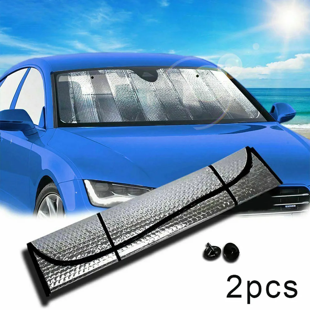 

2X Auto Car Sun Shade Foldable Reflective Visor Window Windscreen Cover Sun Shade Auto Sun Visor Car-covers
