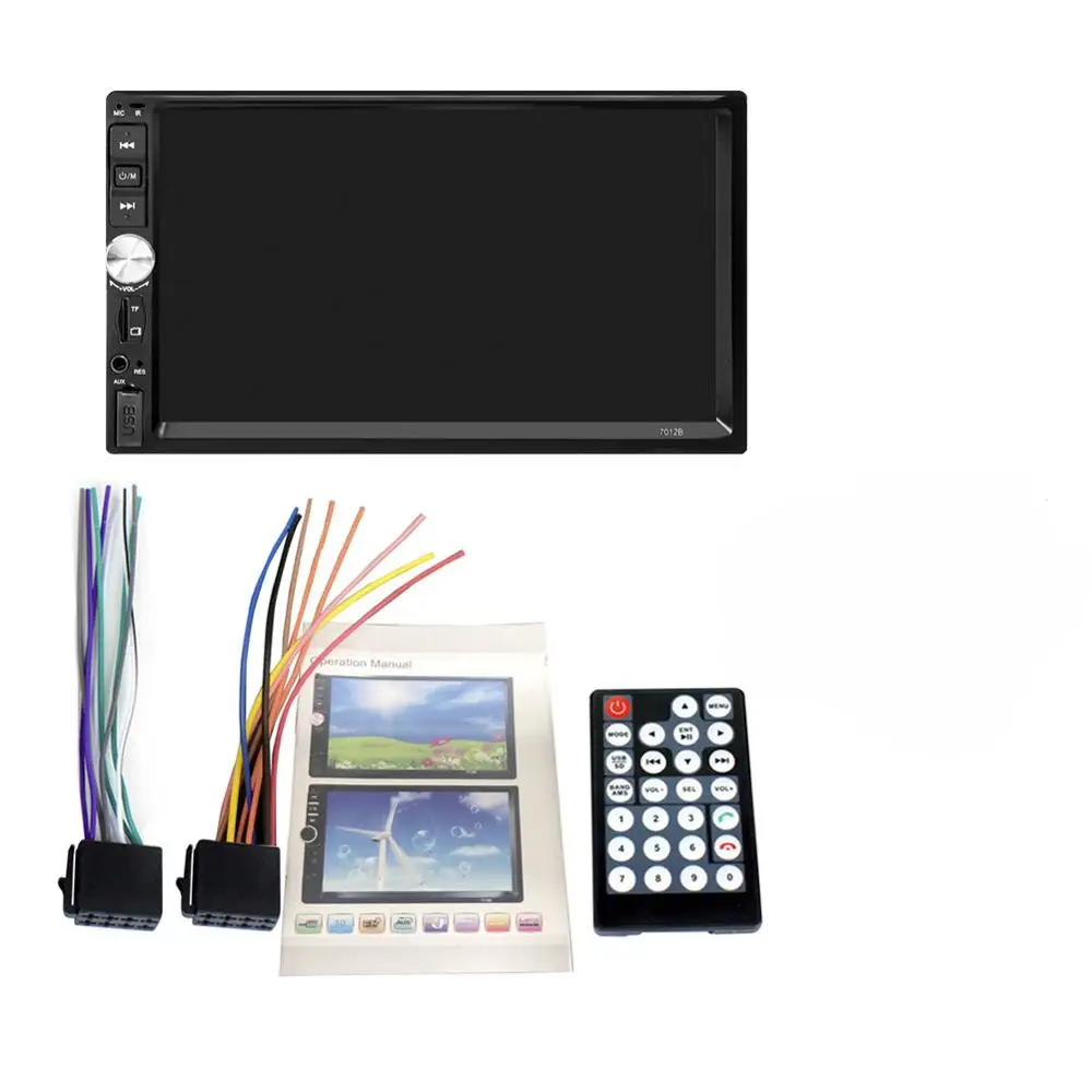 Radio only Radio 2 Din General Car Models 7'' LCD Touch Screen Car Radio Player Bluetooth Car Audio Support Rear View Camera 7012B - Цвет: Radio only
