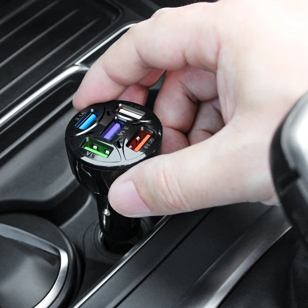 5 Ports USB Car Mobile Phone Charge Adapte for Renault Megane 2 3 Duster Logan Clio Laguna Captur | Stickers