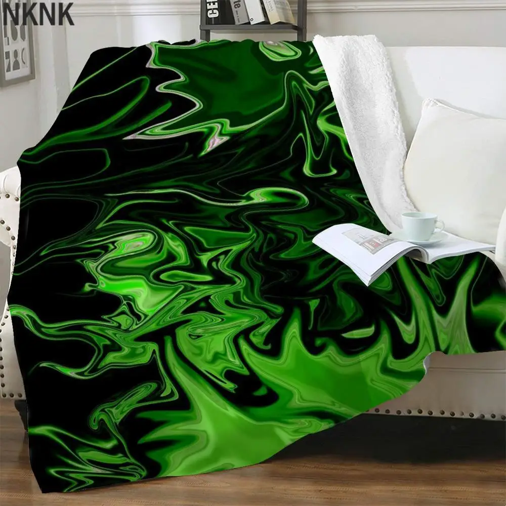 NKNK одеяло для головокружения s зеленое покрывало кровати Психоделическое тонкое