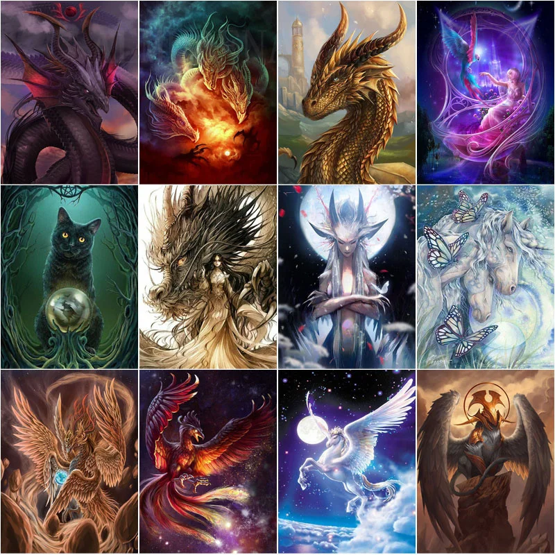 

Animals of Warcraft and Animals High Luxury Diamond Painting Nordic Style Cross Stitch Set Bead Embroidery Painting Home