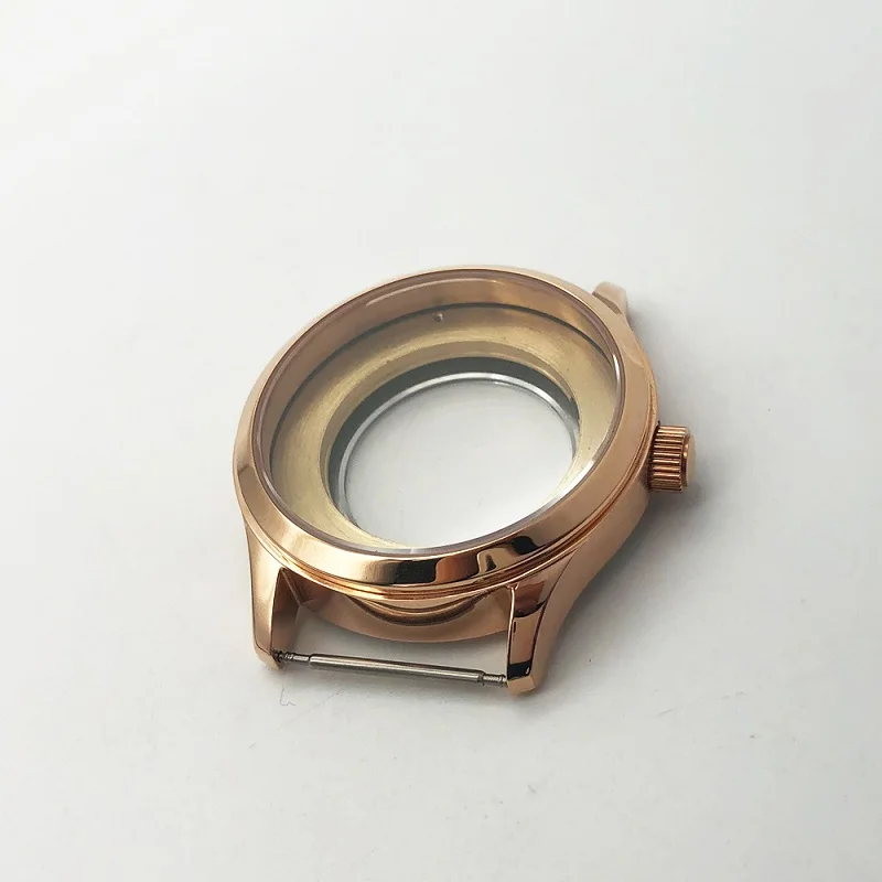 41mm Watch Case Fit For Mingzhu/DG 2813/3804,Miyota 8205/8215,ETA 2836 Movement Corgeut Brushed Sliver Repair tool