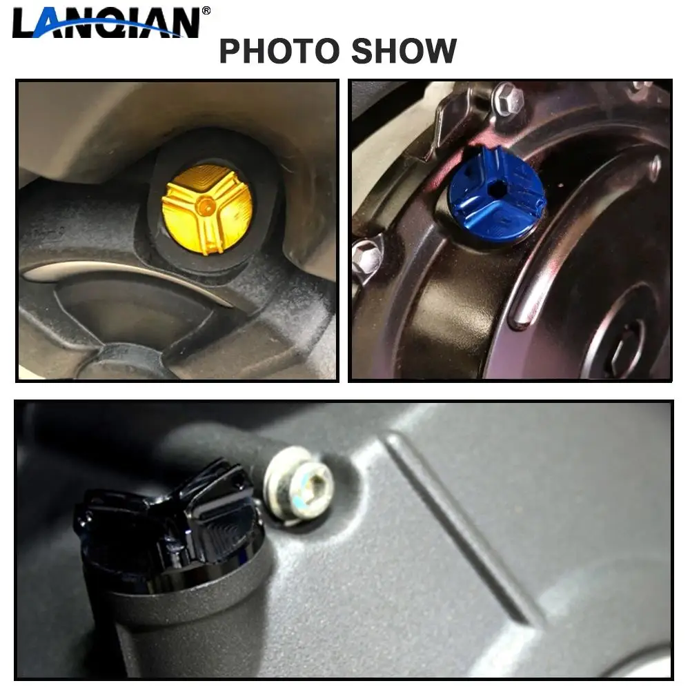 Motorcycle Aluminum Engine Oil Filter Cup Plug Cover Screw For Yamaha YZF R6 S R3 R25 R1 R1M R125 Parts | Автомобили и мотоциклы