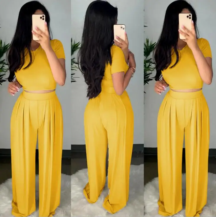 Модные популярные новые продукты Женский Повседневный костюм широкие брюки