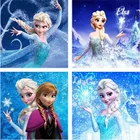 Алмазная живопись сделай сам Disney 5d, наборы для вышивки крестиком, мультяшная вышивка Холодное сердце, Снежная королева, Анна, мультяшная мозаика для домашнего декора