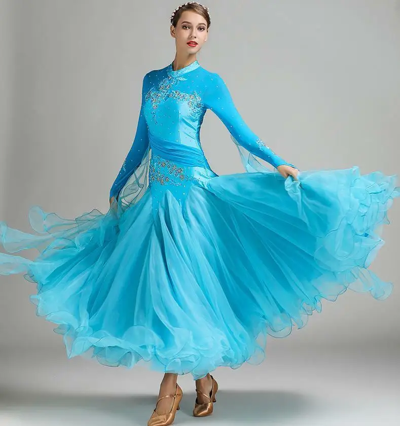 

NEW Ballroom Competition Dance Dress Modern Waltz Tango Standard Dress 7002