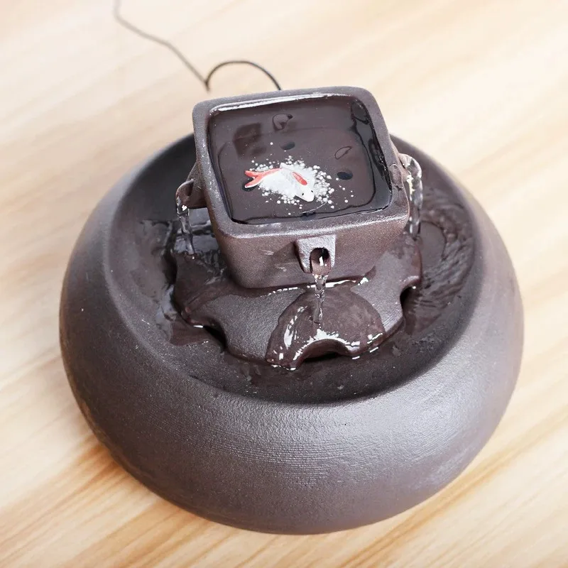 Фэн шуй керамический фонтан с автоматическим циклом ремесло подарок офисное